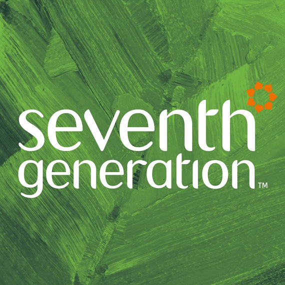 Seventh generation in white text over a background that looks like a painted leaf.